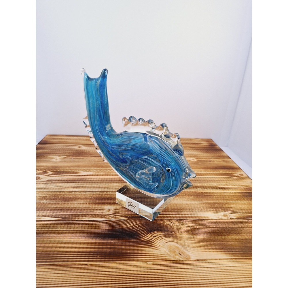 Fish Art Glass Multi-Colored‎ Sculpture GCA